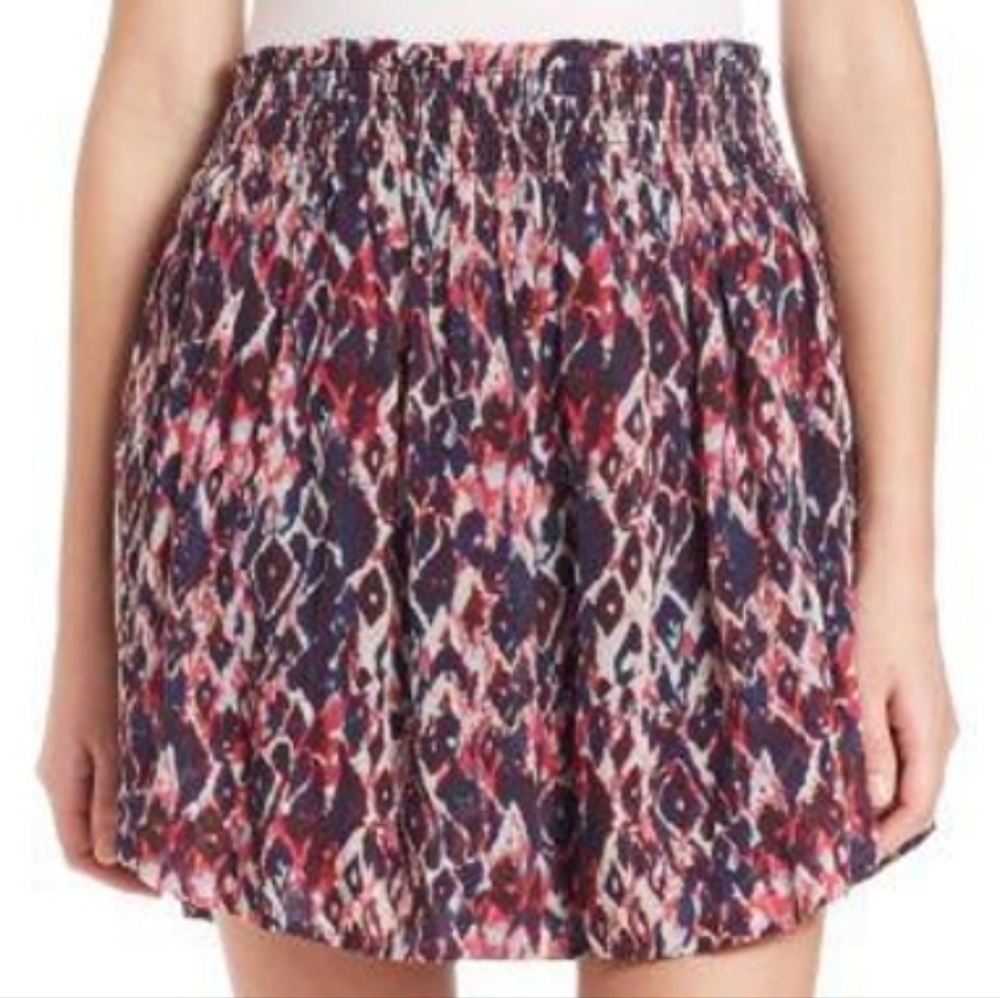 Iro Black Pink Geometric Orchid Skirt‎
